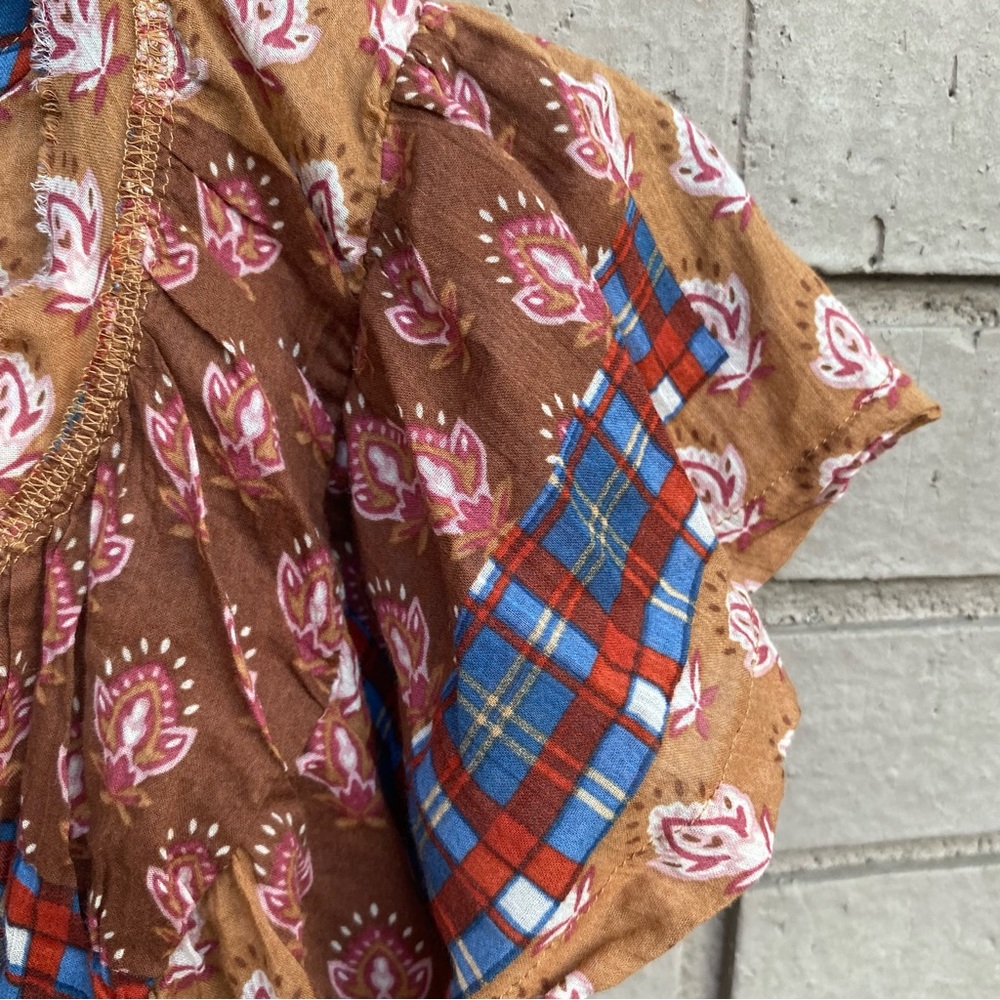 Cleo + Wolf Bogata Patchwork Printed Top Size Med… - image 8